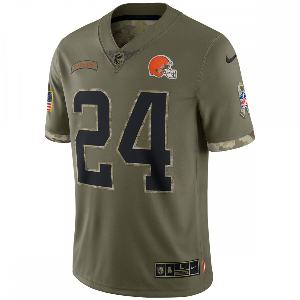 Nick Chubb Cleveland Browns Nike 2022 Salute To Service Limited Jersey - Olive-GridironStore